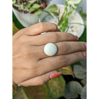 11.09 Ct. Salmon and White Cabochon Coral from Italy Life Style