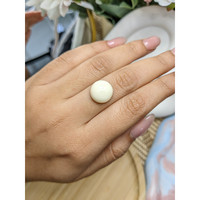 8.31 Ct. Salmon and White Cabochon Coral from Italy Life Style