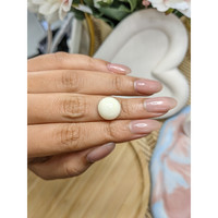 5.95 Ct. Salmon and White Cabochon Coral from Italy Life Style