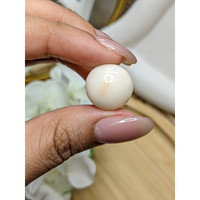 16.49 Ct. Salmon and White Cabochon Coral from Italy Life Style