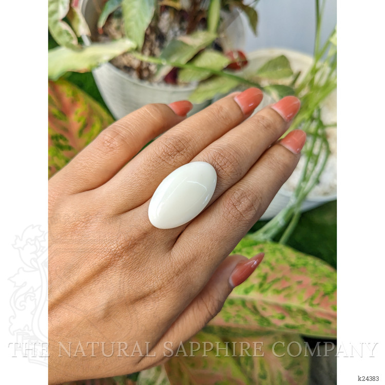 19.80 Ct. Salmon and White Cabochon Coral from Italy