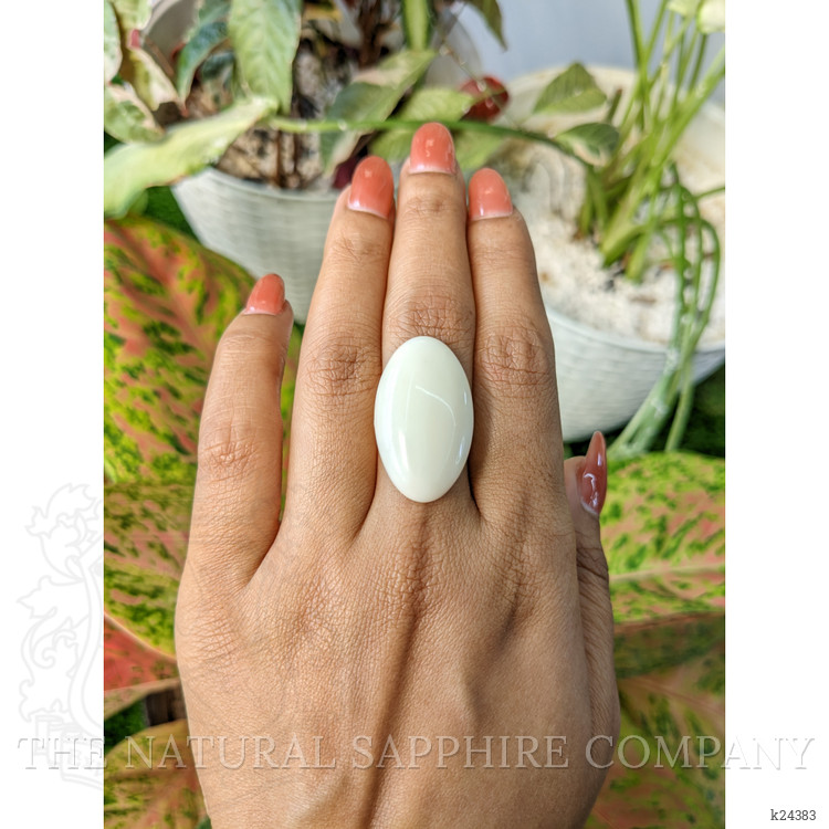 19.80 Ct. Salmon and White Cabochon Coral from Italy