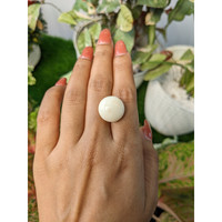 18.70 Ct. Salmon and White Cabochon Coral from Italy Life Style