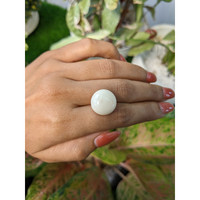 18.70 Ct. Salmon and White Cabochon Coral from Italy Life Style