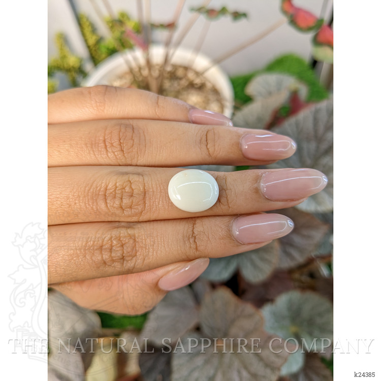 6.06 Ct. Salmon and White Cabochon Coral from Italy