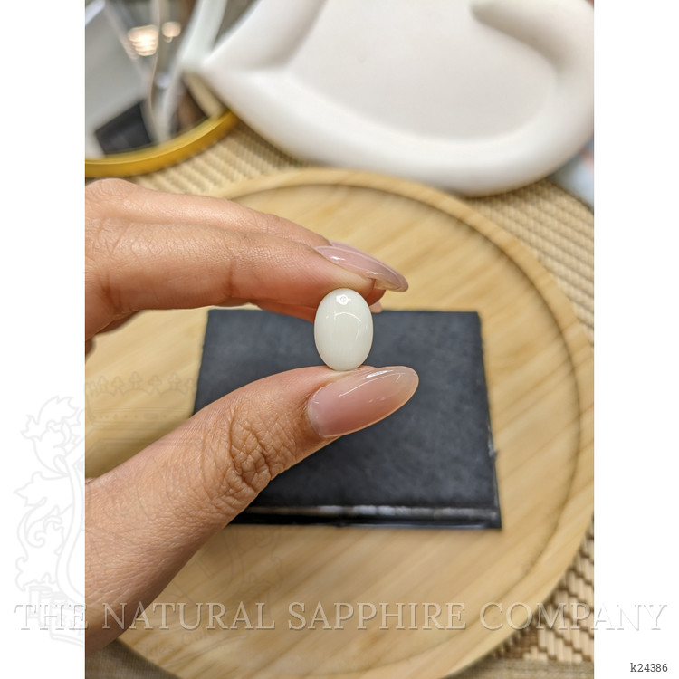4.28 Ct. Salmon and White Cabochon Coral from Italy