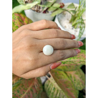 13.08 Ct. Salmon and White Cabochon Coral from Italy Life Style