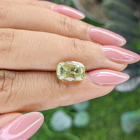 3.40 Ct. Yellowish Green Apatite from Ceylon (Sri Lanka) Life Style