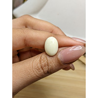 4.69 Ct. Salmon and White Cabochon Coral from Italy Life Style