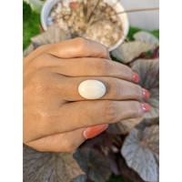11.66 Ct. Salmon and White Cabochon Coral from Italy Life Style