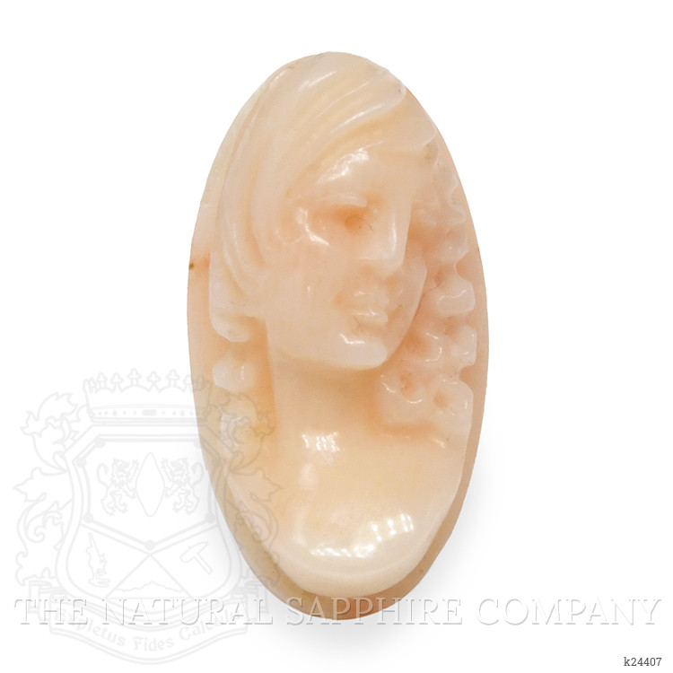 6.10 Ct. Salmon and White Coral from Italy
