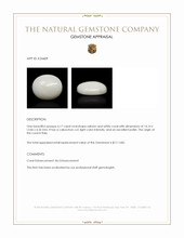 6.17 Ct. Salmon and White Cabochon Coral from Italy Appraisal