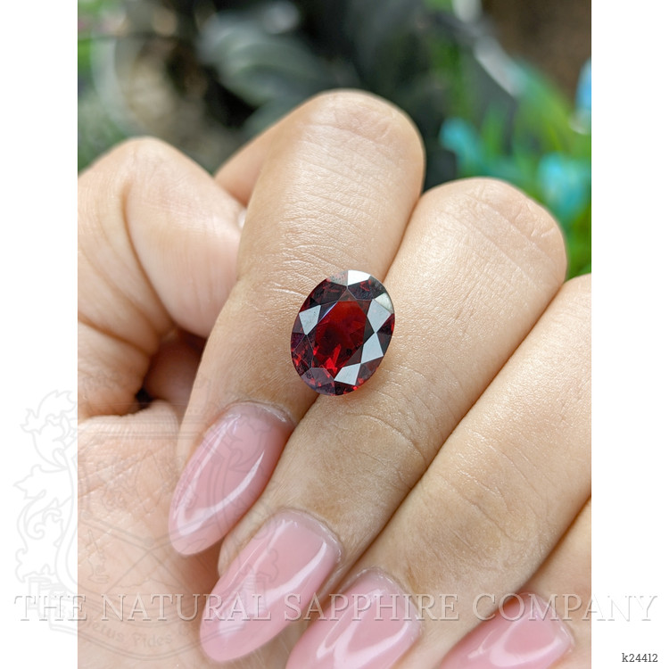 5.20 Ct. Red Rhodolite Garnet from Ceylon (Sri Lanka)