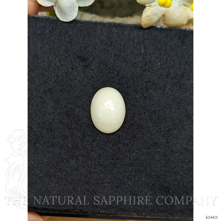 7.64 Ct. Salmon and White Cabochon Coral from Italy