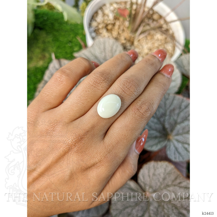 7.64 Ct. Salmon and White Cabochon Coral from Italy