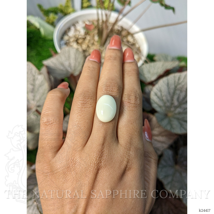 11.28 Ct. Salmon and White Cabochon Coral from Italy