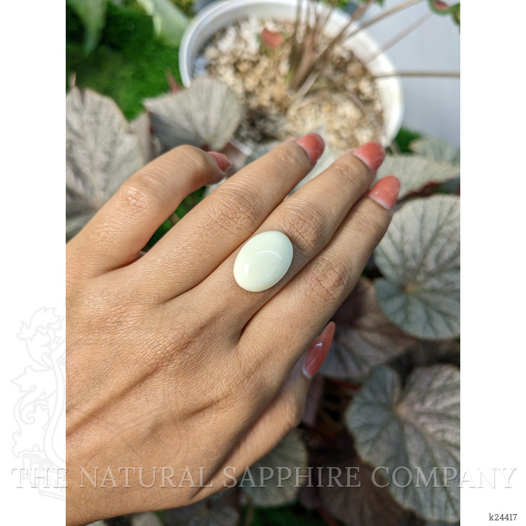 11.28 Ct. Salmon and White Cabochon Coral from Italy