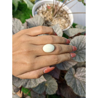 11.28 Ct. Salmon and White Cabochon Coral from Italy Life Style