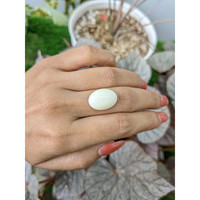 11.23 Ct. Salmon and White Cabochon Coral from Italy Life Style