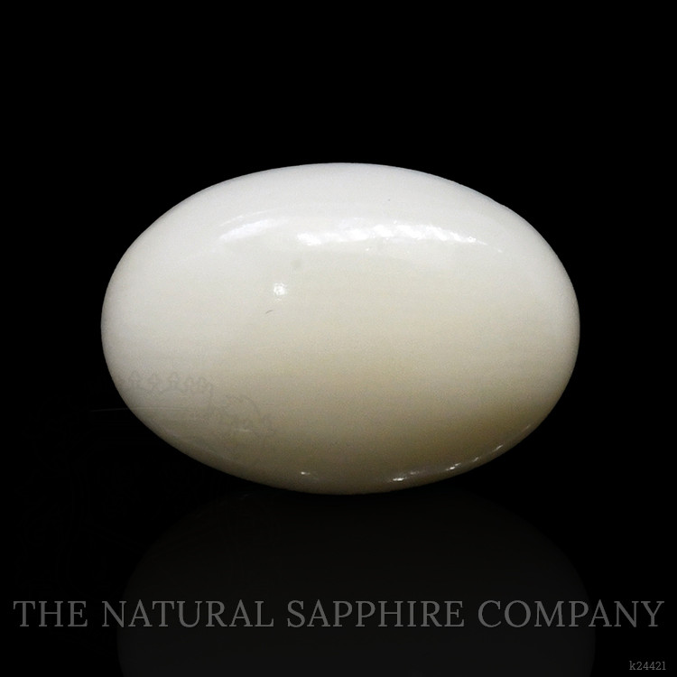 4.11 Ct. Salmon and White Cabochon Coral from Italy