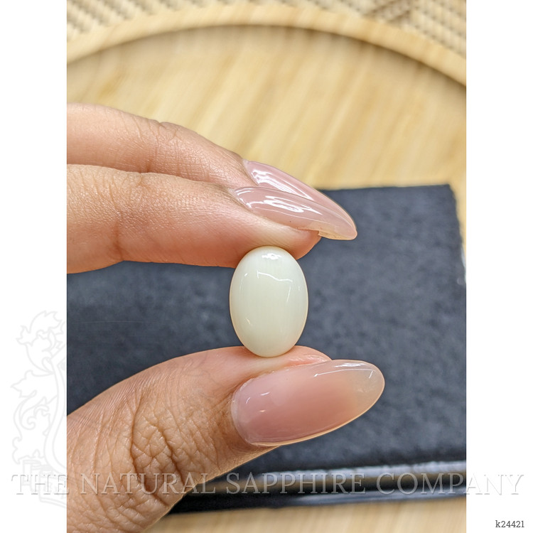 4.11 Ct. Salmon and White Cabochon Coral from Italy