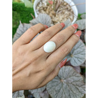 9.48 Ct. Salmon and White Cabochon Coral from Italy Life Style