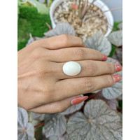 9.48 Ct. Salmon and White Cabochon Coral from Italy Life Style