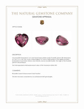 1.65 Ct. Pinkish Purple Rhodolite Garnet from Mozambique Appraisal