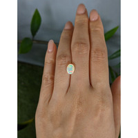 0.85 Ct. Multi Color White Opal from Ethiopia Life Style