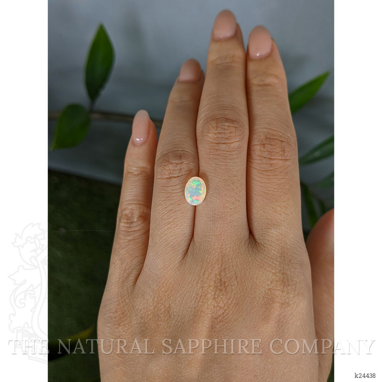 0.85 Ct. Multi Color White Opal from Ethiopia