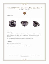 1.07 Ct. Purplish Grey Spinel from Burma (Myanmar) Appraisal