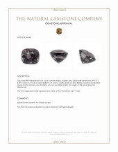 0.66 Ct. Purplish Grey Spinel from Burma (Myanmar) Appraisal
