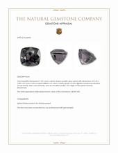 1.05 Ct. Purplish Grey Spinel from Burma (Myanmar) Appraisal