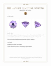 5.20 Ct. Purple Amethyst from Brazil Appraisal