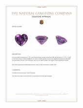 7.99 Ct. Purple Amethyst from Brazil Appraisal