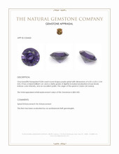 0.84 Ct. Purple Spinel from Ceylon (Sri Lanka) Appraisal
