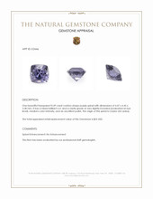 0.49 Ct. Purple Spinel from Ceylon (Sri Lanka) Appraisal