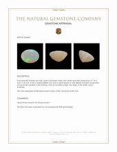 0.80 Ct. Multi Color White Opal from Australia Appraisal