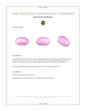 60.00 Ct. Pink Cabochon Kunzite from Afghanistan Appraisal