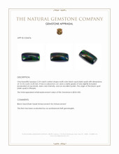 2.24 Ct. Multi Color Cabochon Black Opal (Dark Opal) from Ethiopia Appraisal