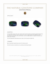 2.06 Ct. Multi Color Cabochon Black Opal (Dark Opal) from Ethiopia Appraisal