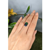 2.06 Ct. Multi Color Cabochon Black Opal from Ethiopia Life Style