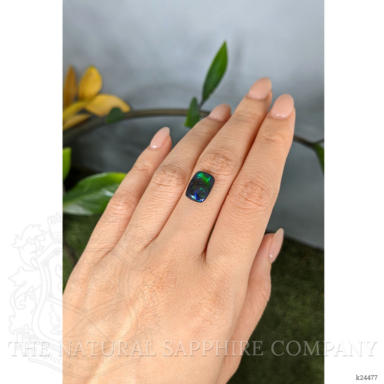 2.06 Ct. Multi Color Cabochon Black Opal from Ethiopia