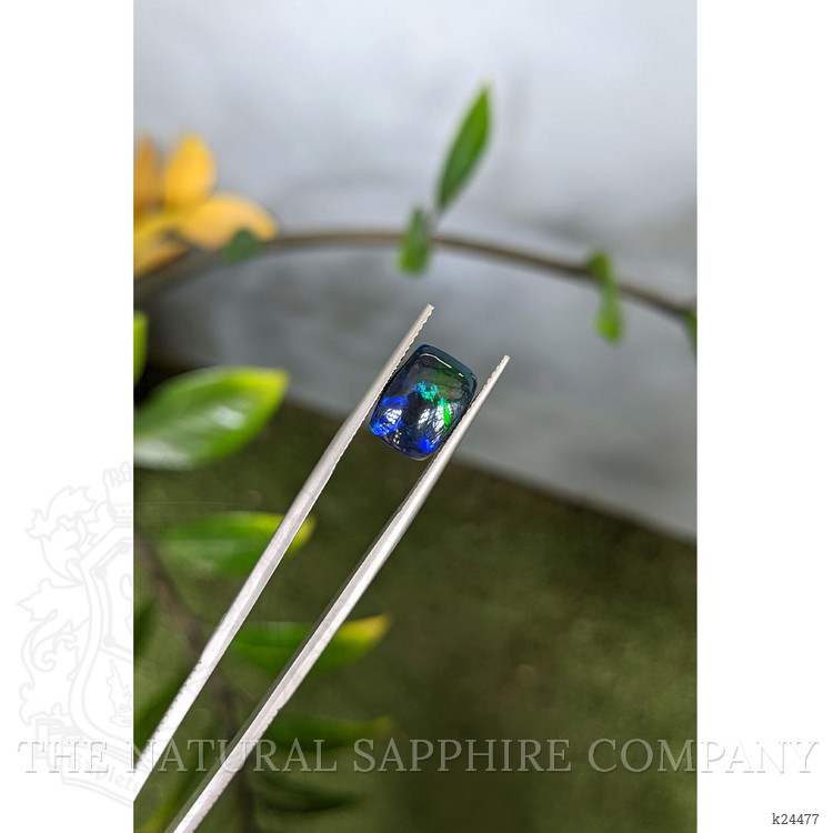 2.06 Ct. Multi Color Cabochon Black Opal from Ethiopia