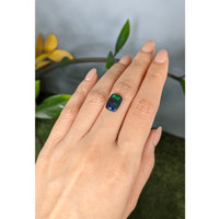 2.06 Ct. Multi Color Cabochon Black Opal from Ethiopia Life Style