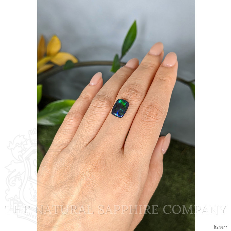 2.06 Ct. Multi Color Cabochon Black Opal from Ethiopia