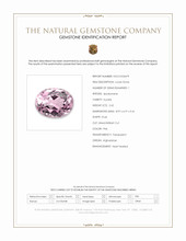 2.42 Ct. Pink Kunzite from Afghanistan Scan Report