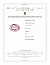 2.09 Ct. Pink Kunzite from Afghanistan Scan Report