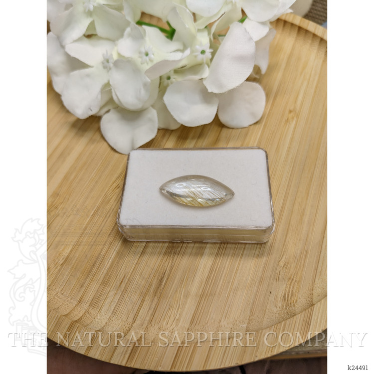 16.81 Ct. White Cabochon Topaz from Ceylon (Sri Lanka)