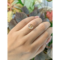 4.29 Ct. White Cabochon Topaz from Ceylon (Sri Lanka) Life Style
